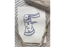 Stickdatei - Schneemann Alphabet Buchstabe F